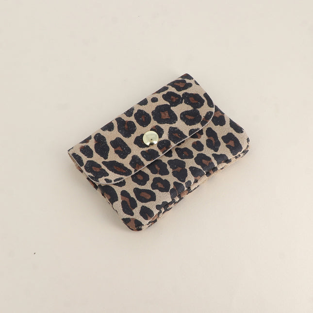 Pochette Babylone Léopard Daim - triple compartiment