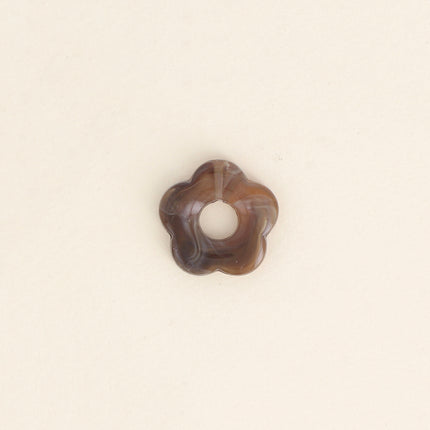 Perle de fleur en résine 27mm, 10 pièces, avec trou de perçage