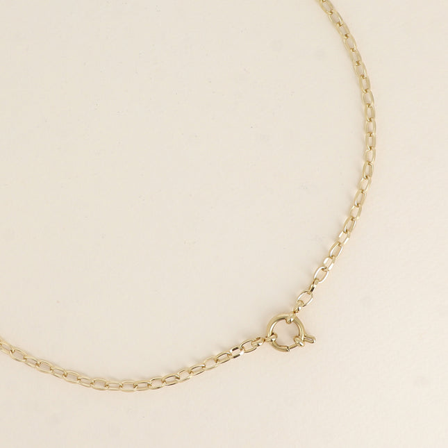 Collier - maille ovale, fermoir bouée