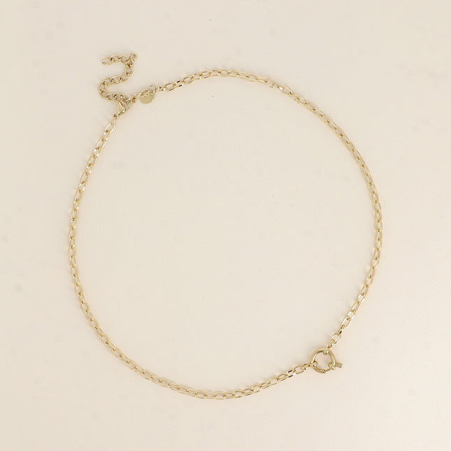 Collier - maille ovale, fermoir bouée