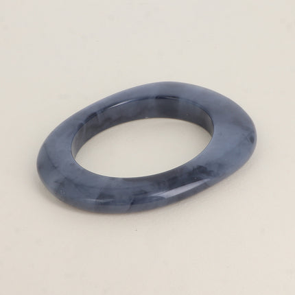 Bracelet Esmoryne - jonc fermé forme plate ovale en résine