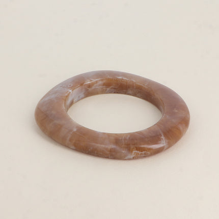 Bracelet Esmoryne - jonc fermé forme plate ovale en résine