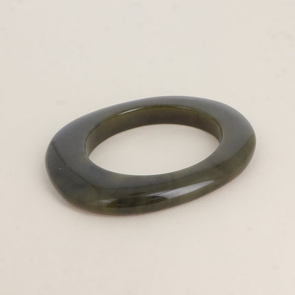 Bracelet Esmoryne - jonc fermé forme plate ovale en résine