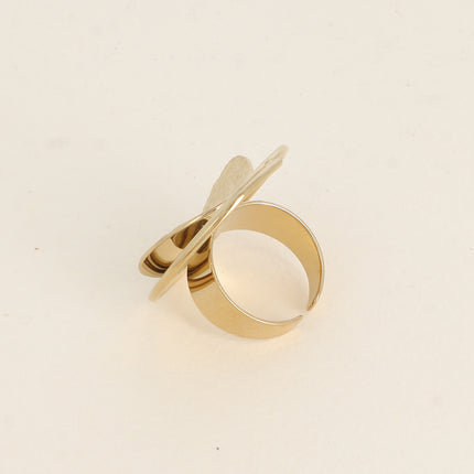 Bague Ariellea - pièce ronde texturée incurvée et anneau