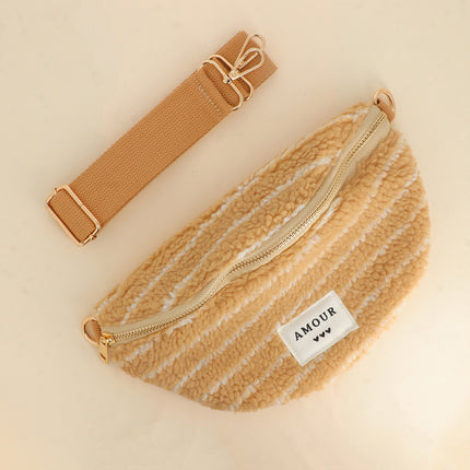 Sac banane - AMOUR, 3 coeurs et effet moumoute
