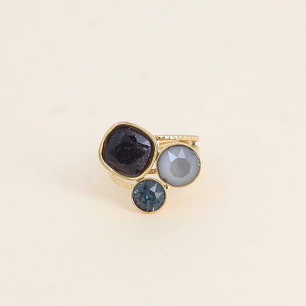 Bague Trilogie - pierre naturelle et cristaux Swarovski®