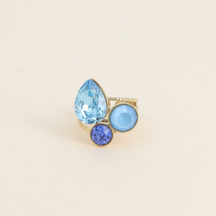 Bague Trilogie Goutte - cristaux Swarovski® goutte et rondes
