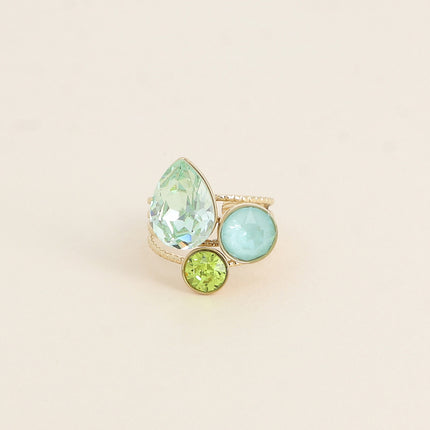 Bague Trilogie Goutte - cristaux Swarovski® goutte et rondes