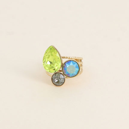 Bague Trilogie Goutte - cristaux Swarovski® goutte et rondes