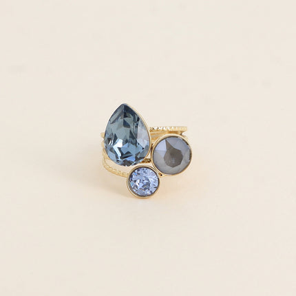 Bague Trilogie Goutte - cristaux Swarovski® goutte et rondes