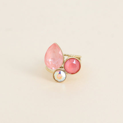 Bague Trilogie Goutte - cristaux Swarovski® goutte et rondes