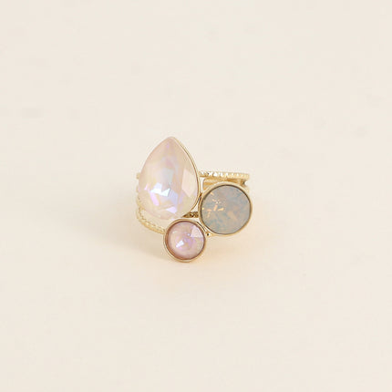 Bague Trilogie Goutte - cristaux Swarovski® goutte et rondes