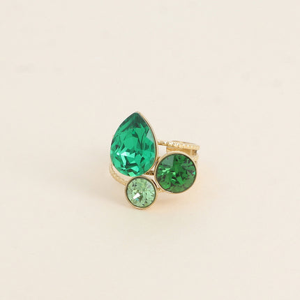 Bague Trilogie Goutte - cristaux Swarovski® goutte et rondes