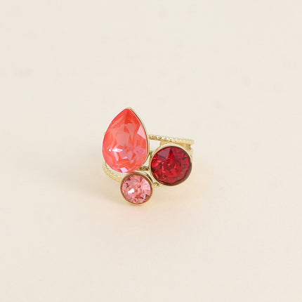 Bague Trilogie Goutte - cristaux Swarovski® goutte et rondes
