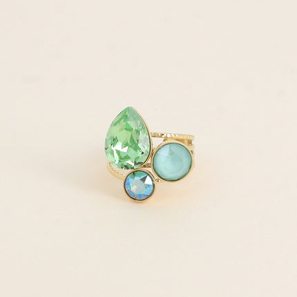 Bague Trilogie Goutte - cristaux Swarovski® goutte et rondes
