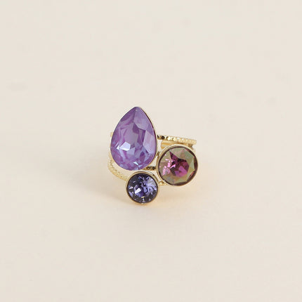 Bague Trilogie Goutte - cristaux Swarovski® goutte et rondes