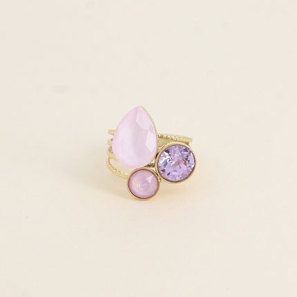 Bague Trilogie Goutte - cristaux Swarovski® goutte et rondes