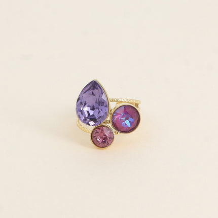 Bague Trilogie Goutte - cristaux Swarovski® goutte et rondes