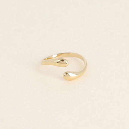 Bague ouverte et fine - 2 lignes entrecroisées