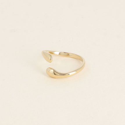 Bague ouverte et fine - 2 lignes entrecroisées