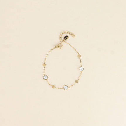 Bracelet Riley - pastilles rondes et cristaux Swarovski® PP20