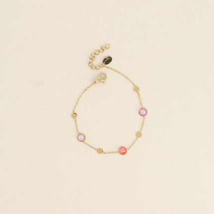 Bracelet Riley - pastilles rondes et cristaux Swarovski® PP20