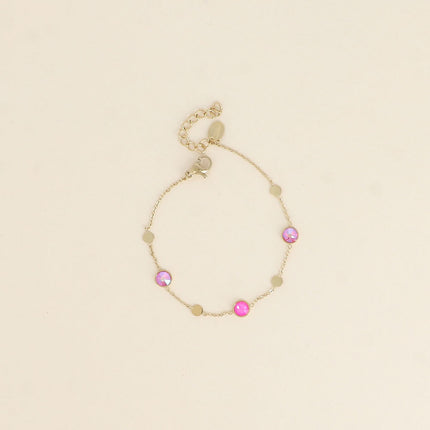 Bracelet Riley - pastilles rondes et cristaux Swarovski® PP20