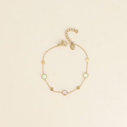 Bracelet Riley - pastilles rondes et cristaux Swarovski® PP20