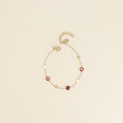 Bracelet Riley - pastilles rondes et cristaux Swarovski® PP20