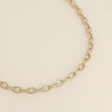 Collier - maille ovale striée