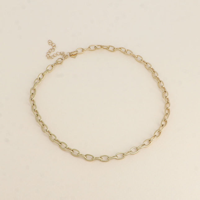Collier - maille ovale striée