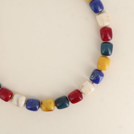 Collier Arsénia - perles de résine cubiques
