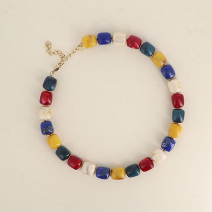 Collier Arsénia - perles de résine cubiques