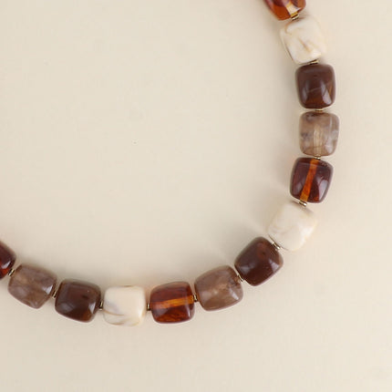 Collier Arsénia - perles de résine cubiques