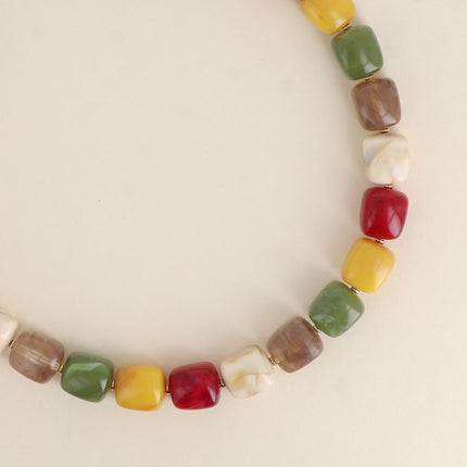 Collier Arsénia - perles de résine cubiques