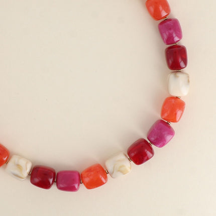 Collier Arsénia - perles de résine cubiques