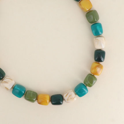 Collier Arsénia - perles de résine cubiques