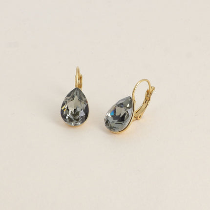 Boucles dormeuses Bertille - goutte et cristaux Swarovski®