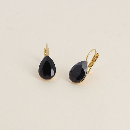 Boucles dormeuses Bertille - goutte et cristaux Swarovski®