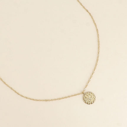 Collier Ayane - pendentif rond avec oeil gravé