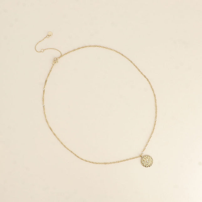 Collier Ayane - pendentif rond avec oeil gravé