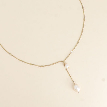 Collier Y - perles d'eau douce