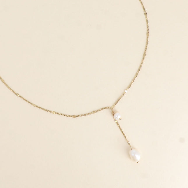 Collier Y - perles d'eau douce