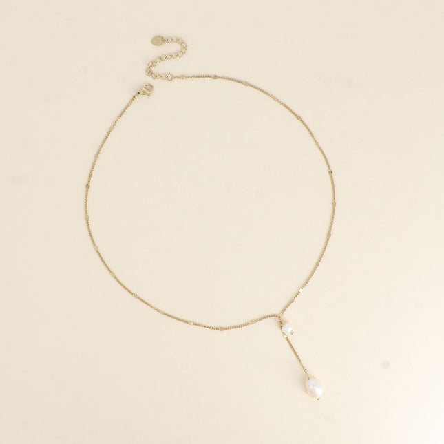 Collier Y - perles d'eau douce