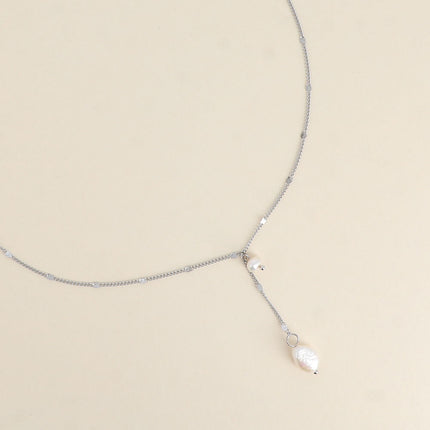 Collier Y - perles d'eau douce
