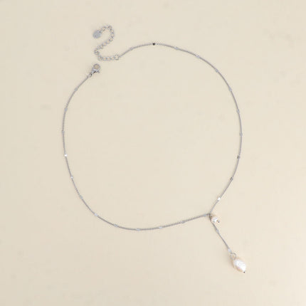 Collier Y - perles d'eau douce