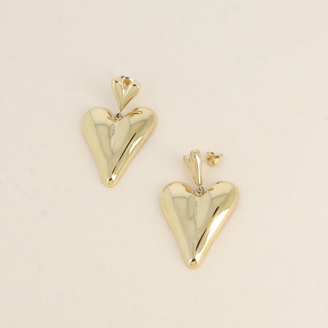 Boucles pendantes - 2 coeurs