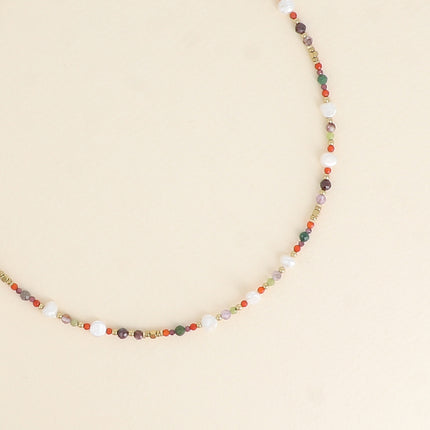 Collier Pricia avec pierres naturelles