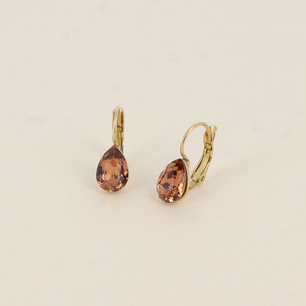 Boucles dormeuses Bertille Mini - goutte et cristaux Swarovski®
