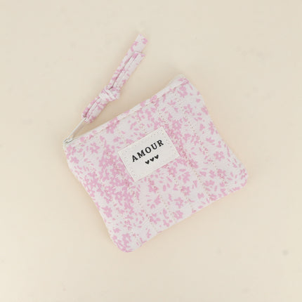 Porte-monnaie - AMOUR, 3 coeurs, motifs - 11 x 9 cm